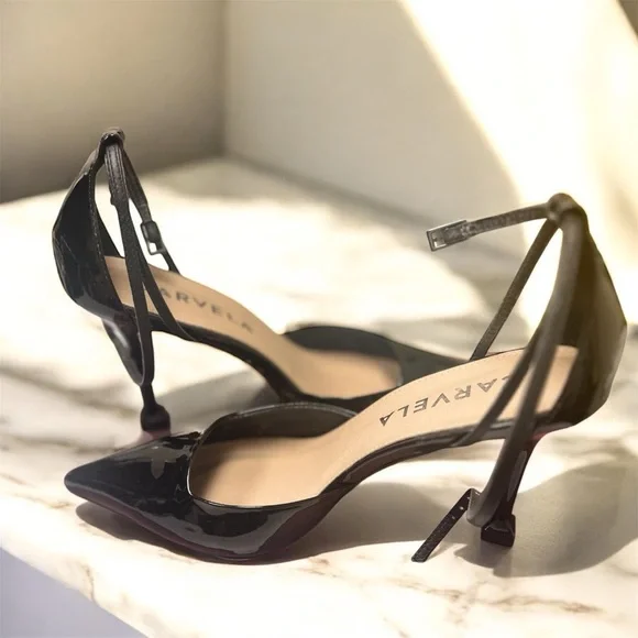 *Like New* Carvela Black Patent Heels for Women - Picture 5 of 7